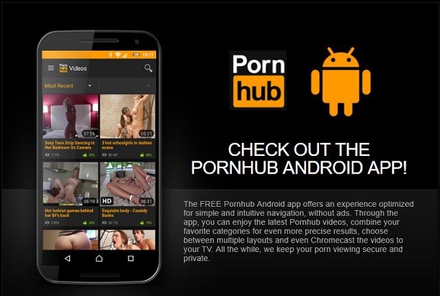 PornHub - one of the best porn apps