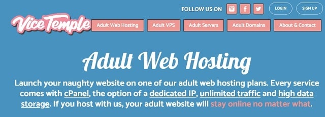 best adult web hosts vice temple