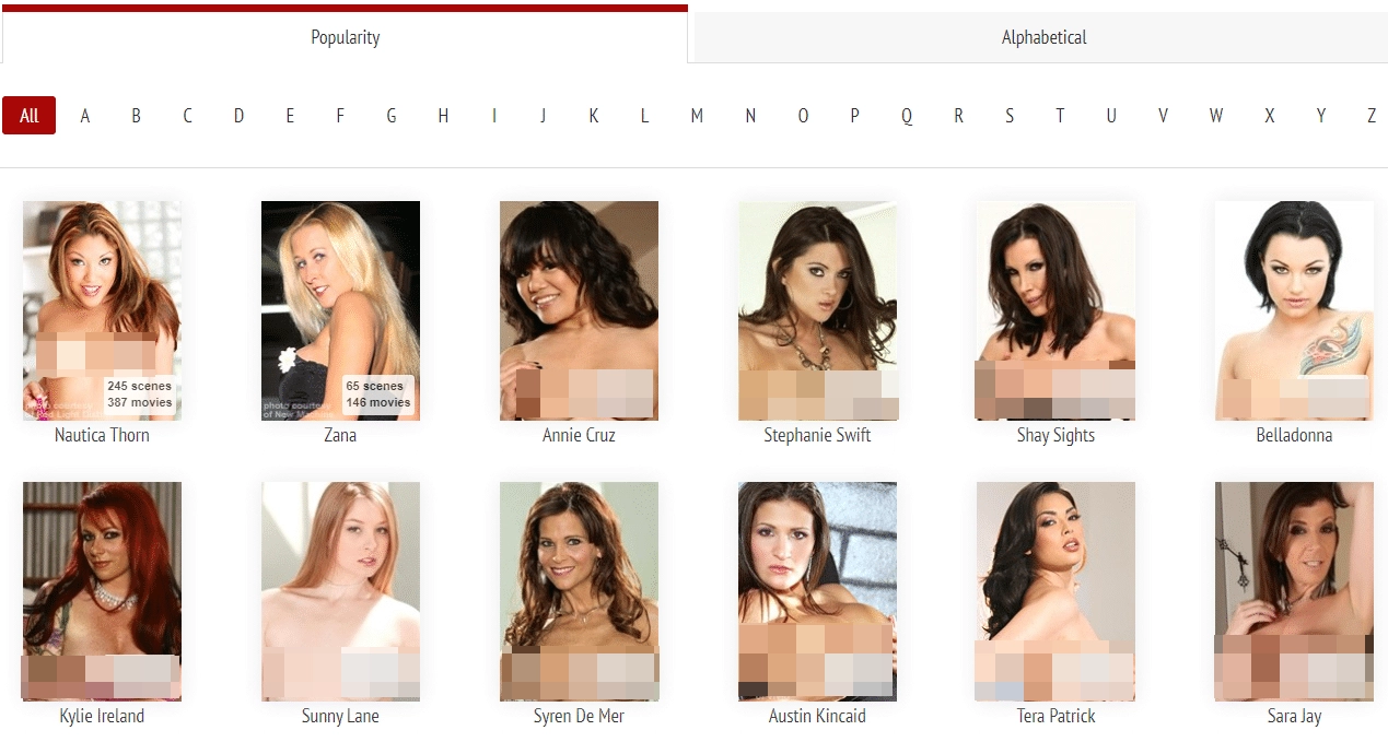 Pornstars on AdultEmpire