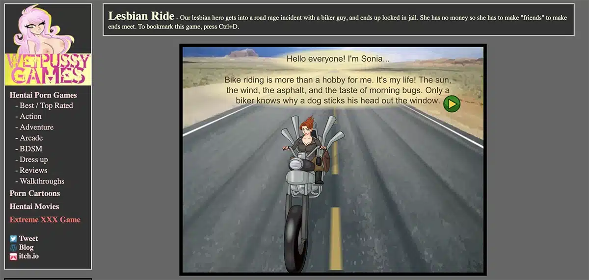Lesbian Ride on Wet Pussy Games