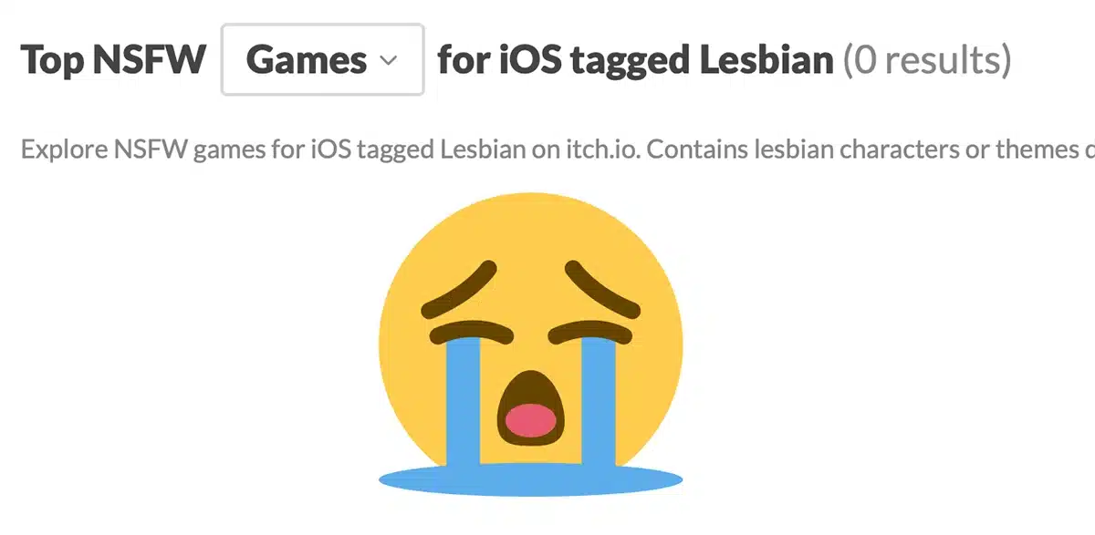 NSFW lesbian games on Itch