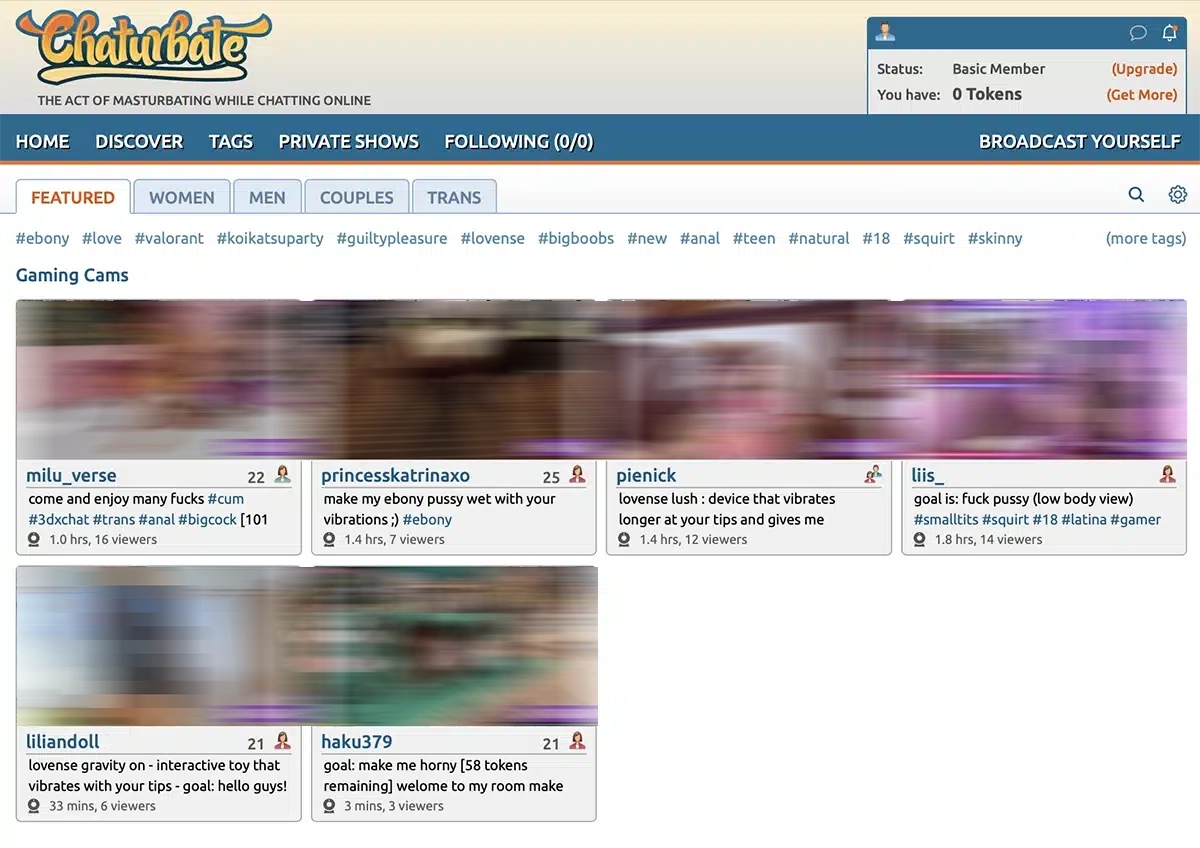 Chaturbate gaming cams