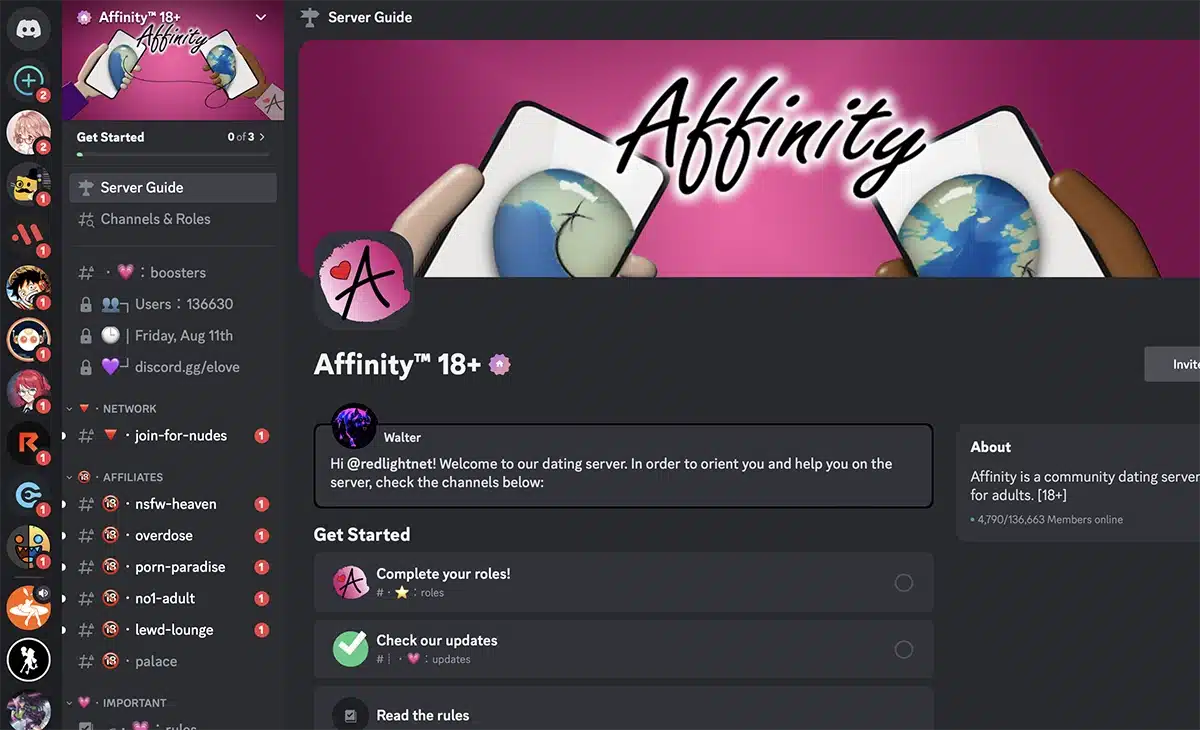 Affinity Adult Discord chat