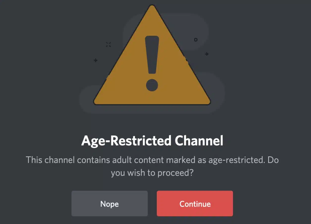Age restricted channels on Discord