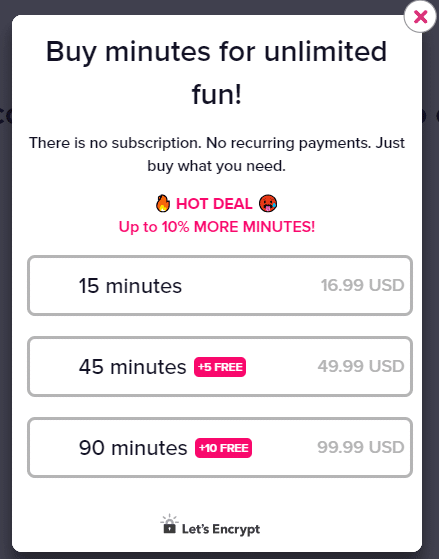 Hot deal example on LuckyCrush