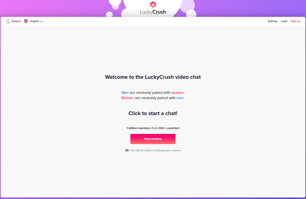 LuckyCrush Homepage