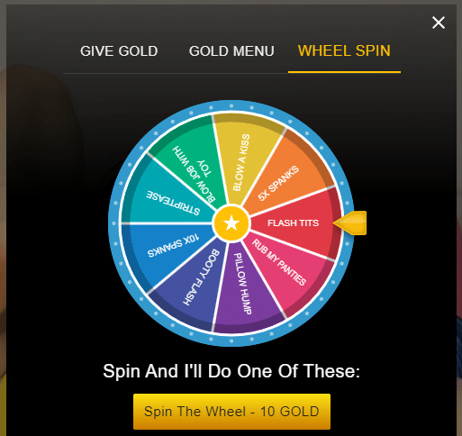 Spin the wheel on SlutRoulette