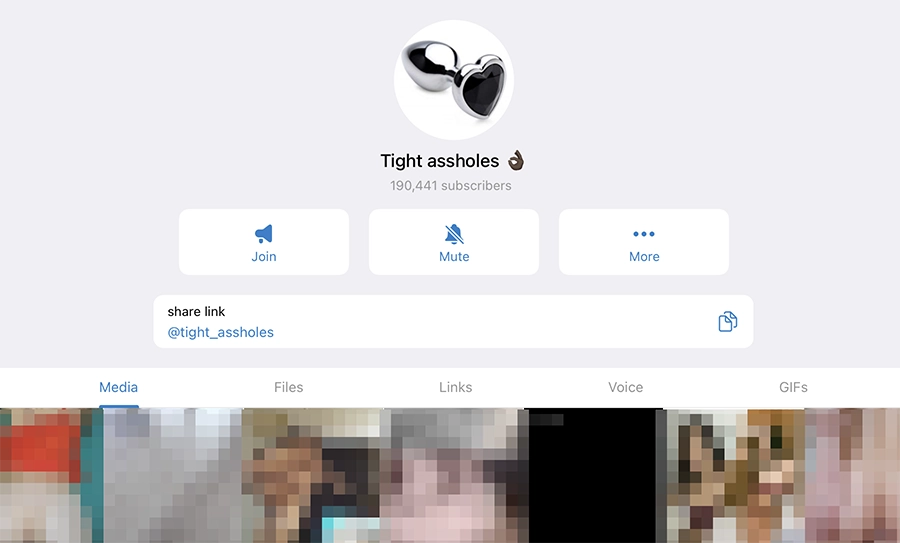 Tight telegram assholes