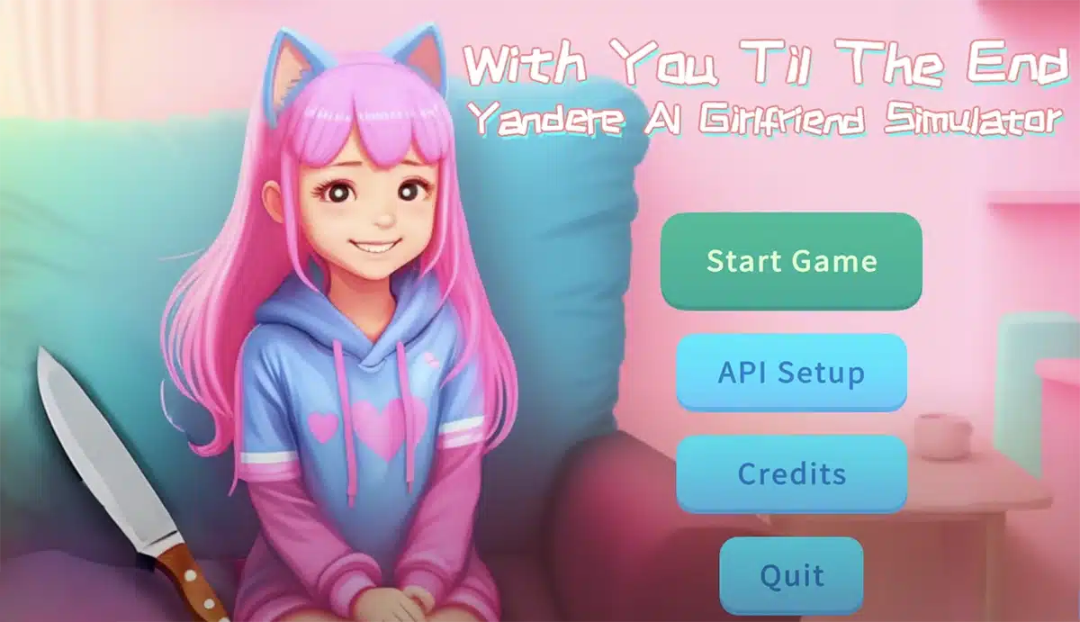 Yandere AI Girlfriend start screen