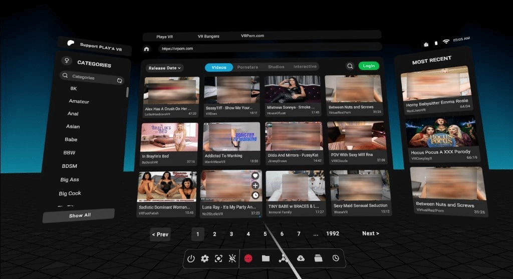 Headset view complete on VRPorn