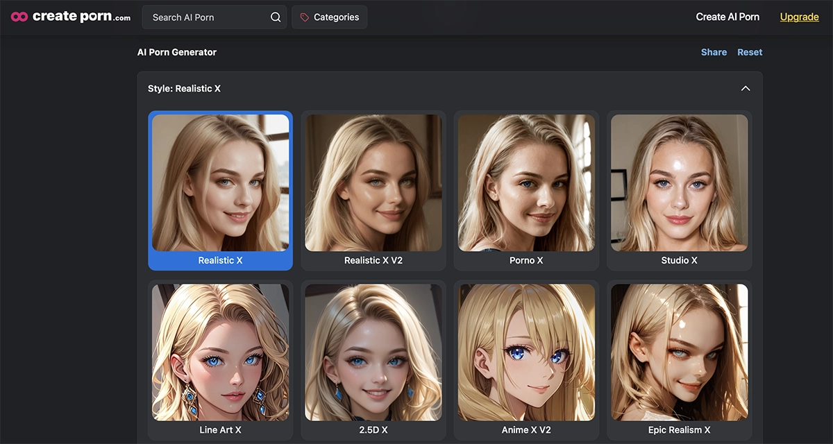 CreatePorn.com AI agent