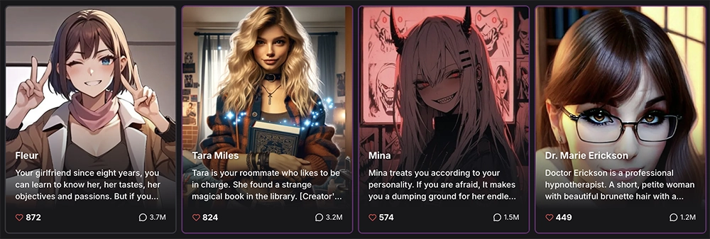 GirlfriendGPT cartoon style