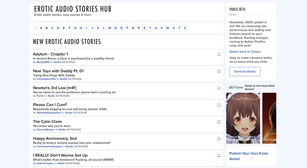 Literotica audio guide