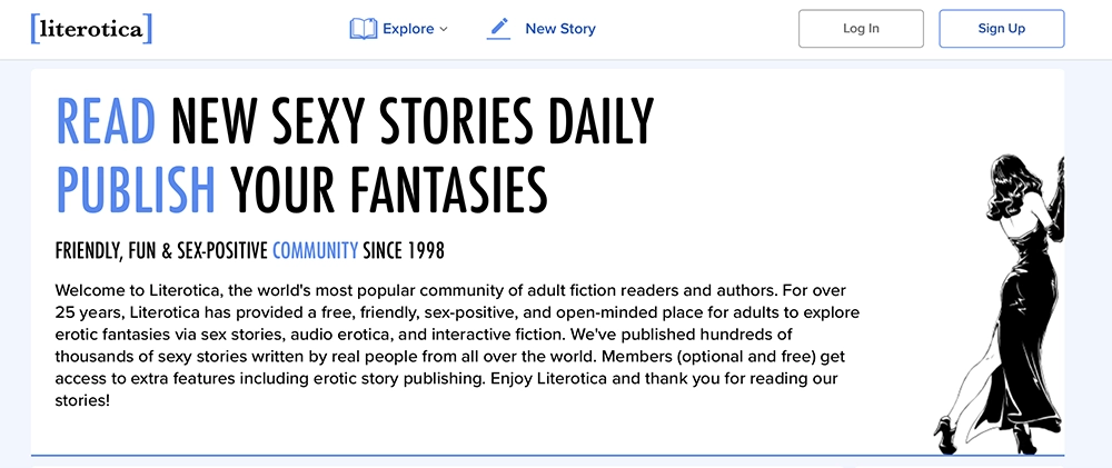 Literotica homepage