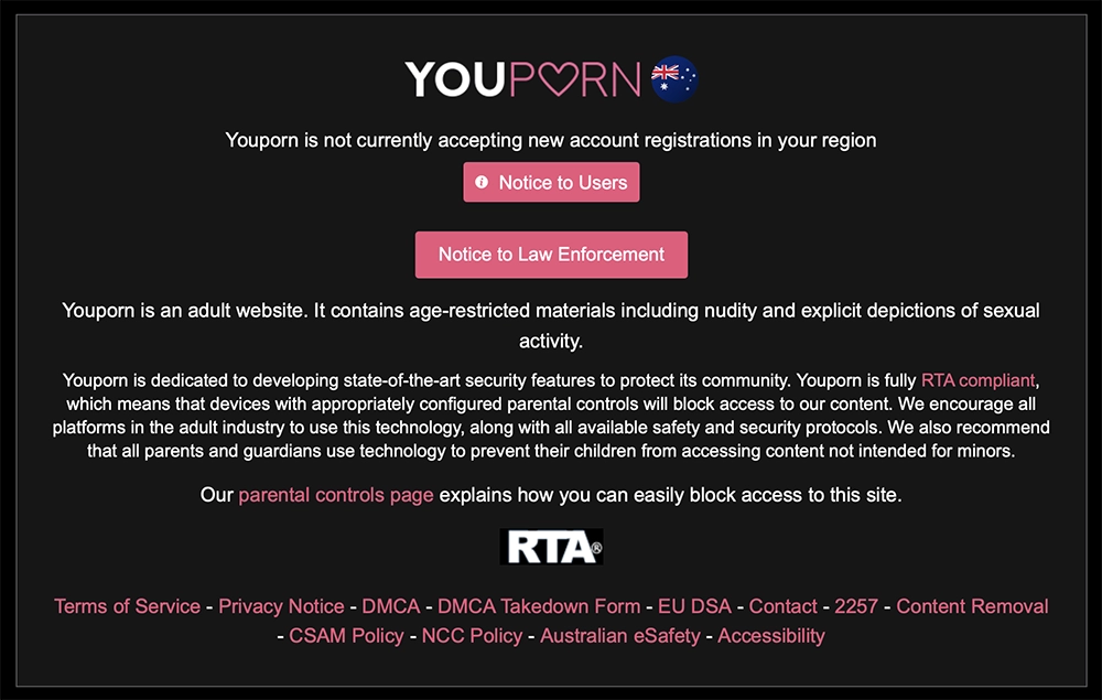 YouPorn Australia ban